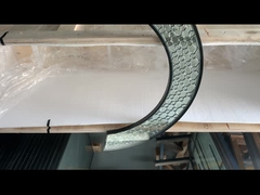 شیشه سربی تزیینی هلالی شکل شیشه تمام نگین های شفاف با روی برای درها آمد