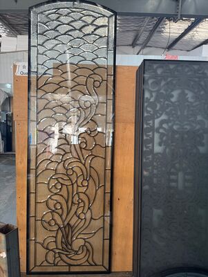 Handcrafted Decorative Entry Door Glass Panel With Intricate Design For Front Entry Doors